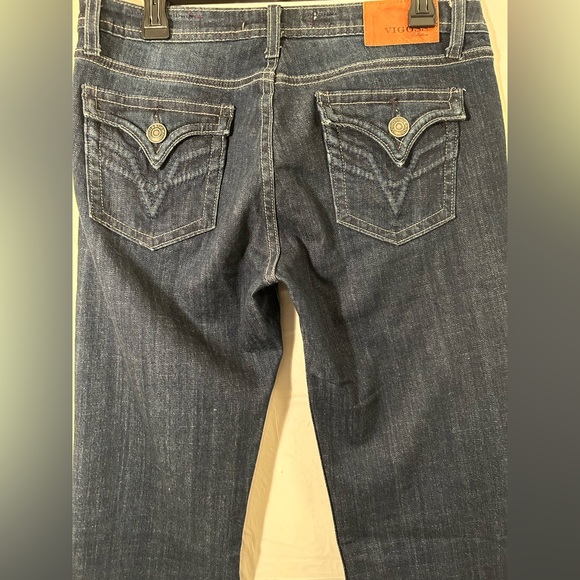 Vigoss Fit/Bootcut Embroidered Button Pockets Size 9 Long Inseam 37” - Picture 6 of 9